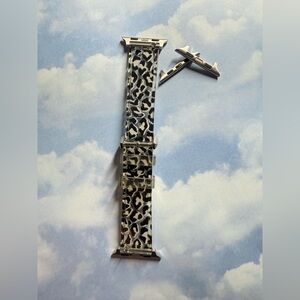 Kate Spade Black and White Leopard Apple Watch Band No Box